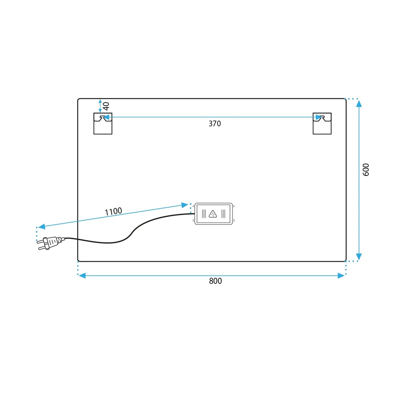 Spiegel LED 80x60cm P10407  10