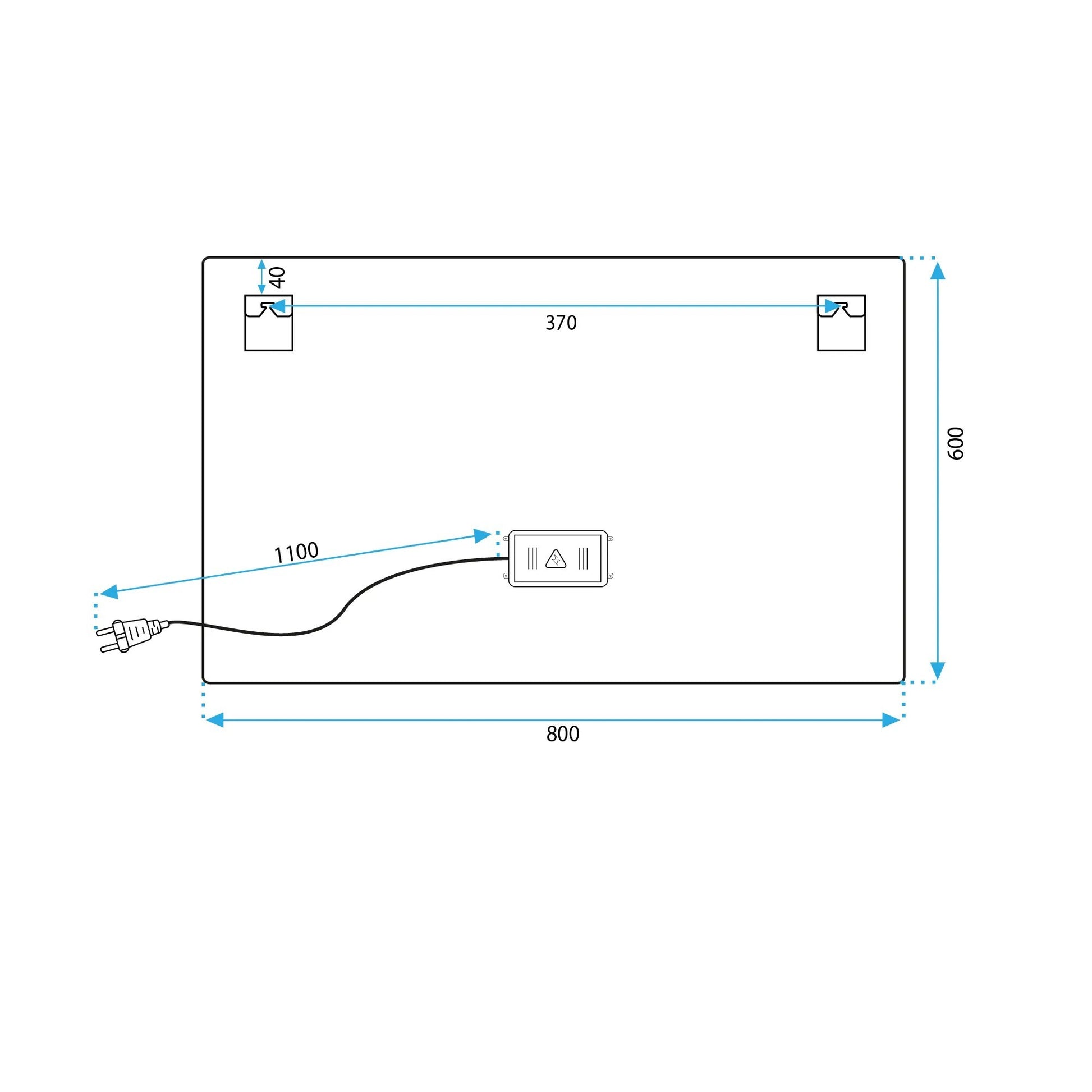 Spiegel LED 80x60cm P10407  10