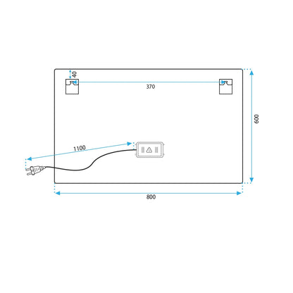 Spiegel LED 80x60cm P10407  10