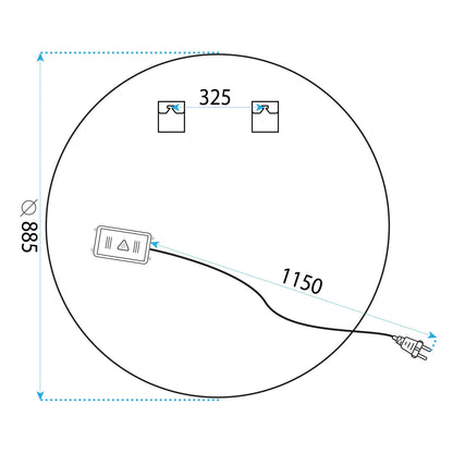 Spiegel LED 90cm BAS  10