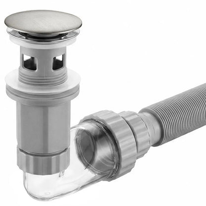 Waschbecken-Siphon Klik-Klak Universal REA Flow Brush Nickel  10