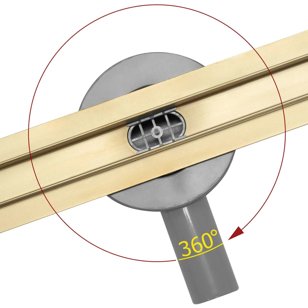 Duschrinne Rea Neo Slim Mirror Gold Pro 50 10