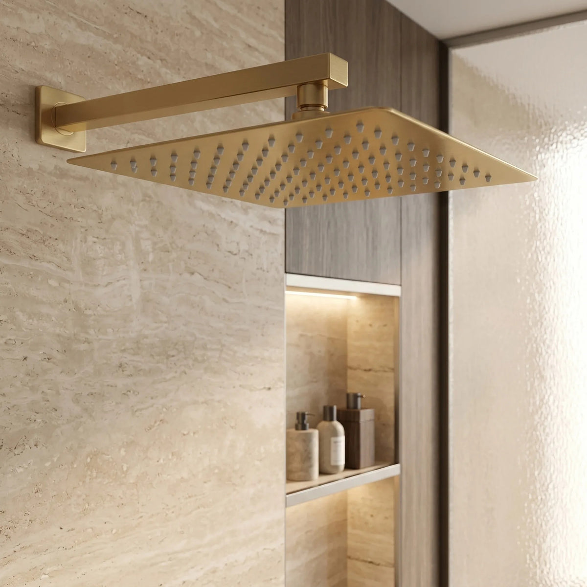 Quadratische Regendusche REA JS-P015BG 30cm Brush Gold 10