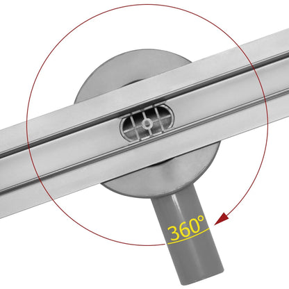 Duschrinne Rea Neo Slim Pro Nickel Brush INOX 90 10