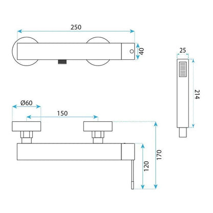 Badewannenarmatur REA Venti Chrome 10