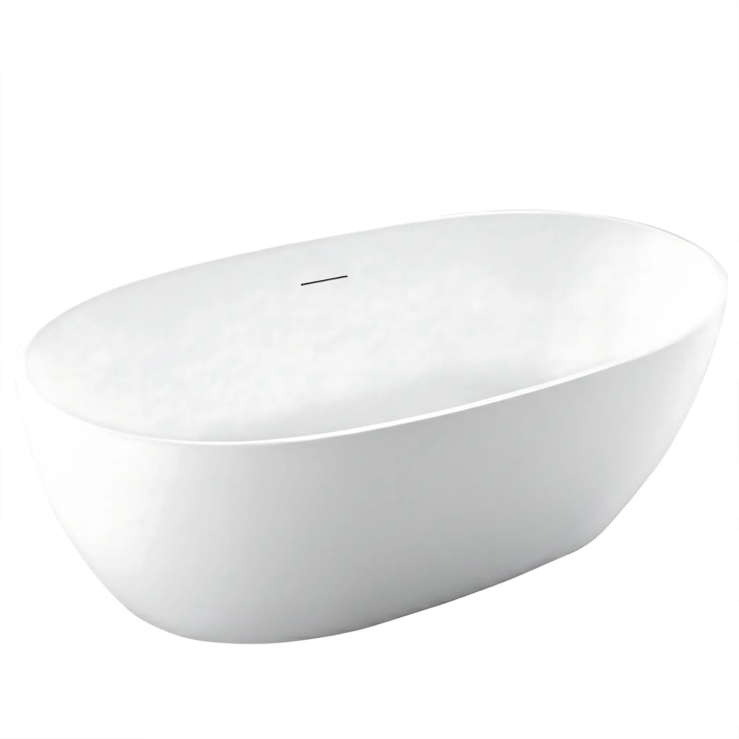 Freistehende Acrylbadewanne ROMA  170 Gebürstete Gold Stöpselabdeckung 11