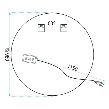 Spiegel LED 100cm BAS  11