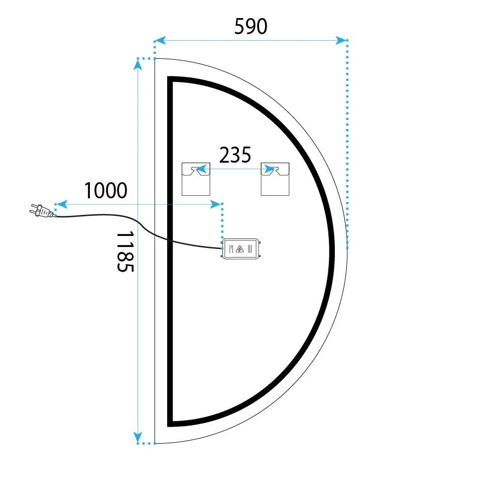 Spiegel LED 120x60cm MOON  11
