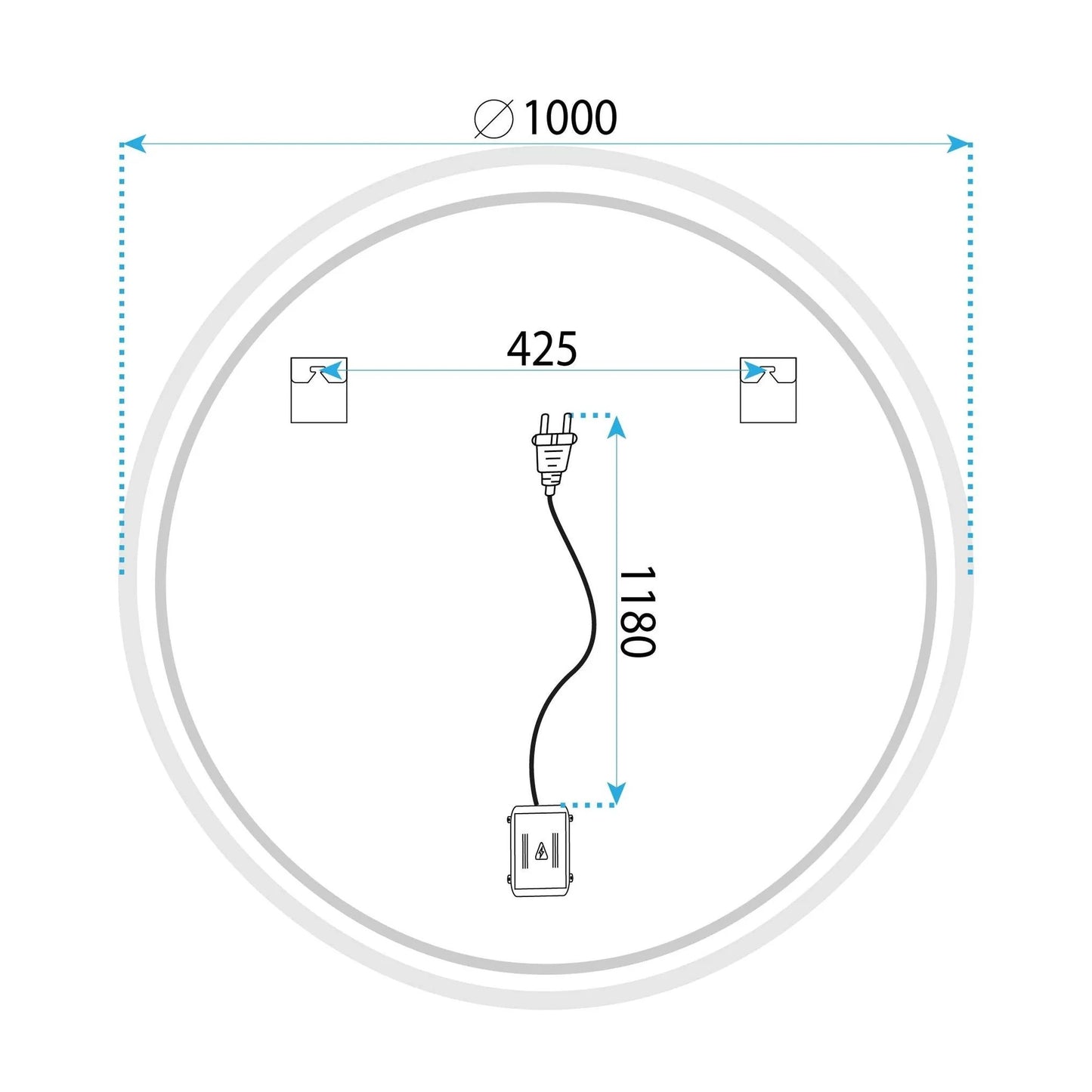 Spiegel LED 100cm HZJ100  11