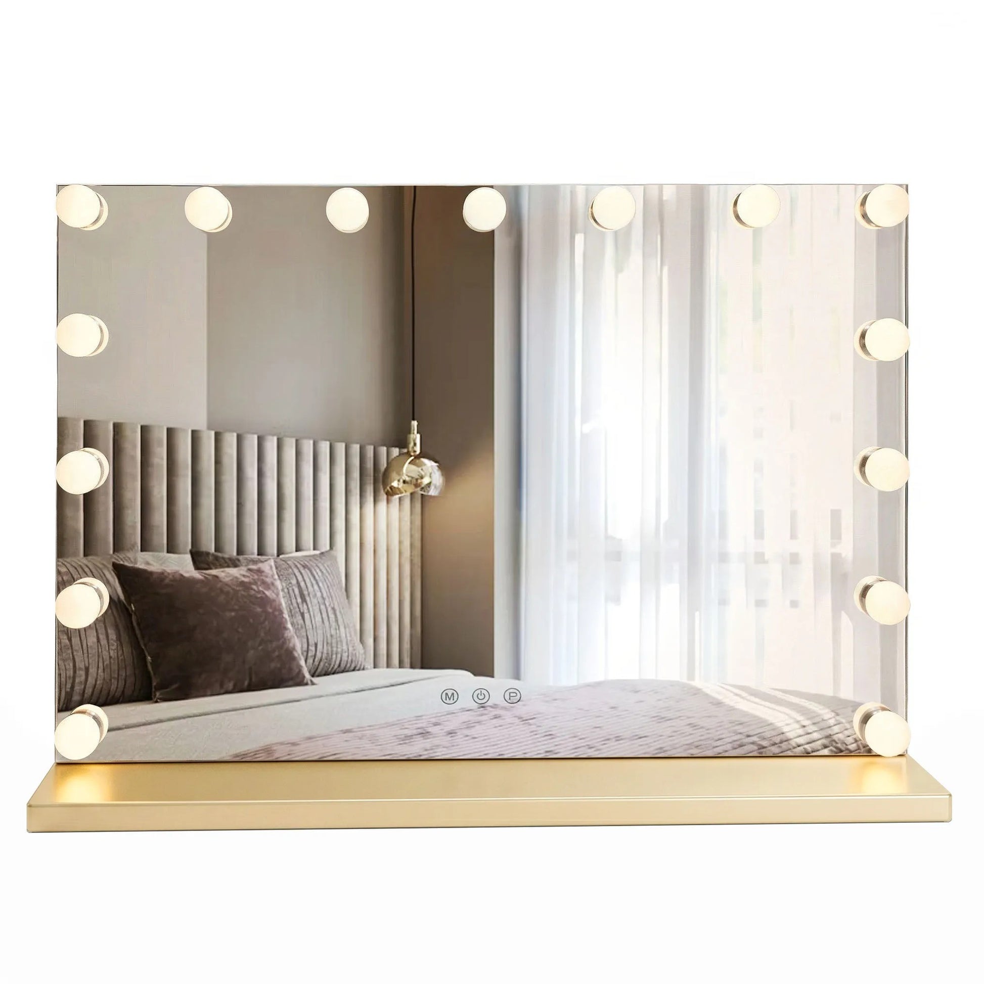 Spiegel LED HOLLYWOOD L.Gold 80x60  11