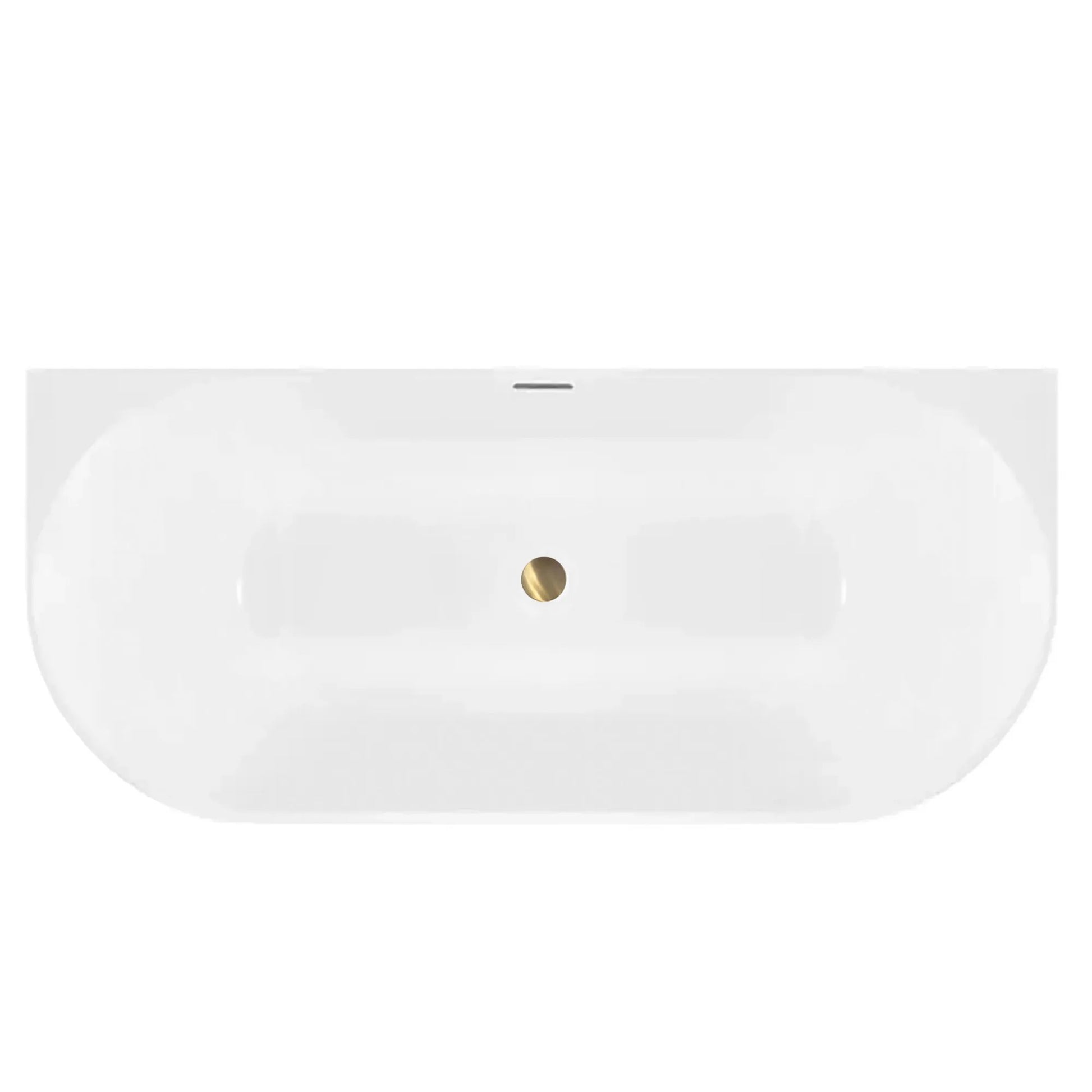 Acryl Wandmontage Badewanne CAPRI SLIM 150cm Gebürstete Kupfer Stöpselabdeckung 11
