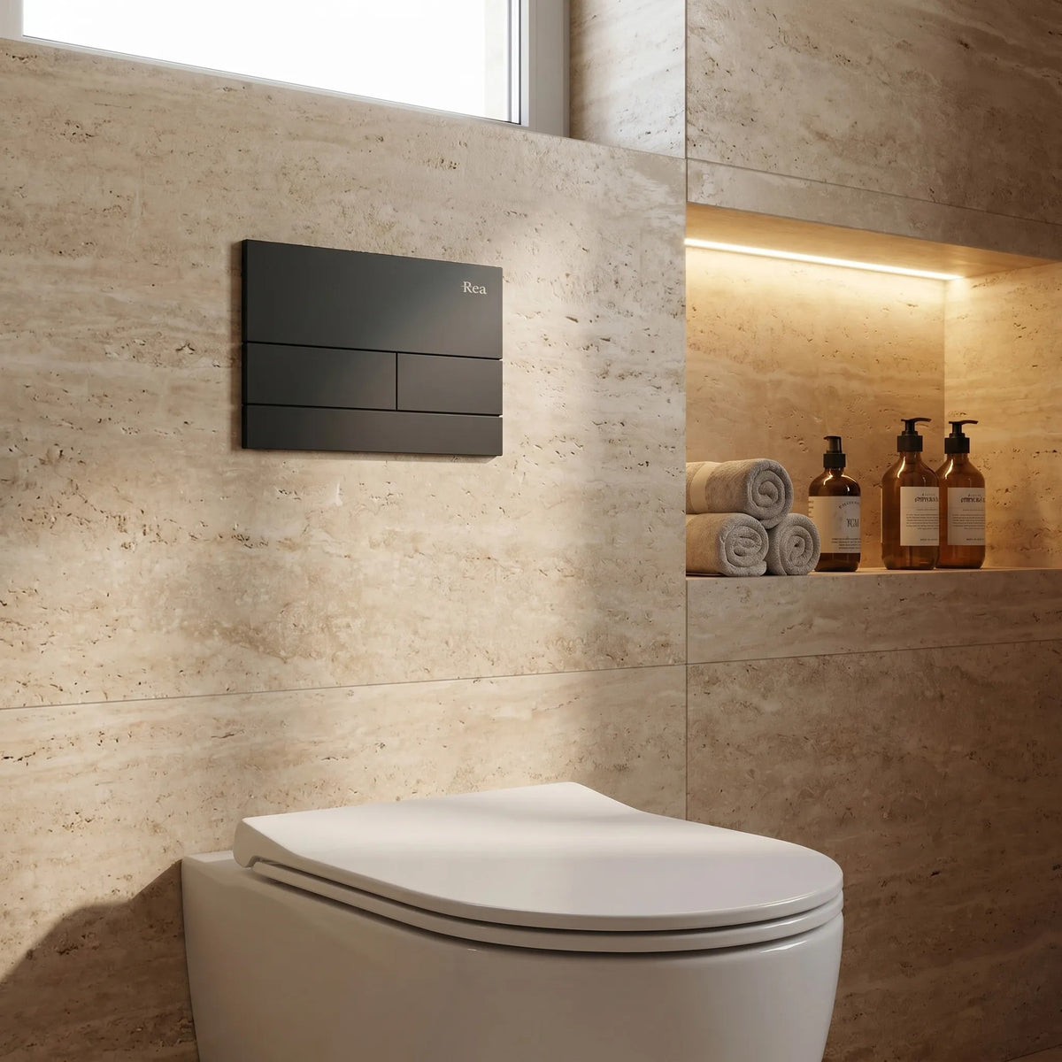 Unterputz-WC-Gestell Set Slim 024N Mit T Black Matt Drückerplatte 11