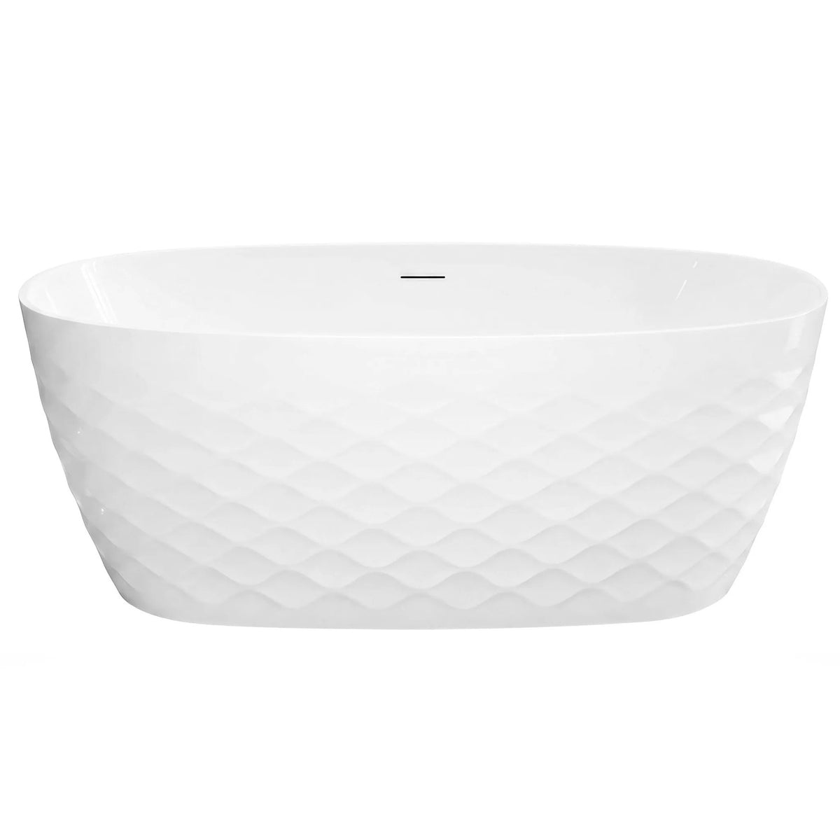 Freistehende Acrylbadewanne GAJA 170 Schwarze Stöpselabdeckung 11