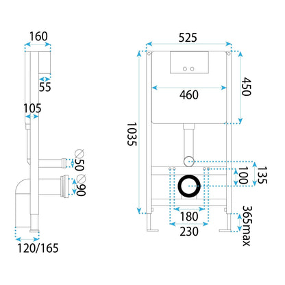 Vorwandelement Für WC K011A-Q Rea J Satin 11