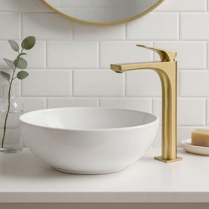 Waschbeckenarmatur Rea Joe Brush Gold High  5