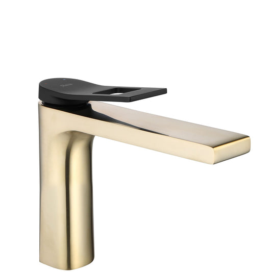 Waschbeckenarmatur REA Soul Gold mat black low 1