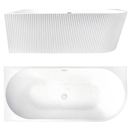 Acryl Eckbadewanne WENUS LEFT 170cm Gebürstete Gold Stöpselabdeckung 12