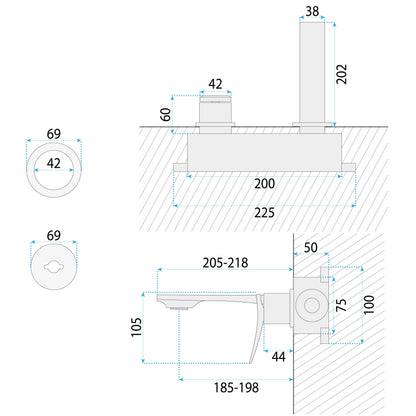 Unterputz-Waschtischarmatur REA VISION Chrome + BOX  12