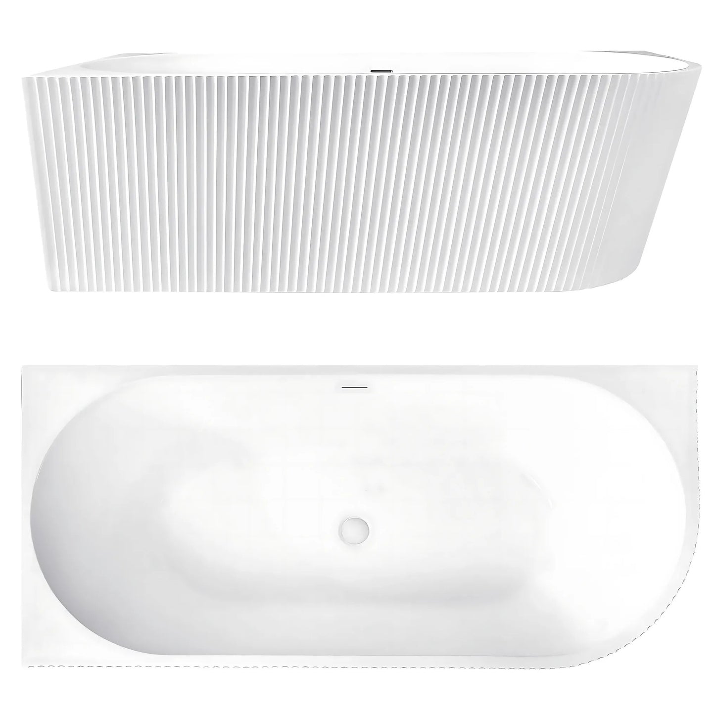 Acryl Eckbadewanne WENUS LEFT 170cm Gebürstete Kupfer Stöpselabdeckung 12