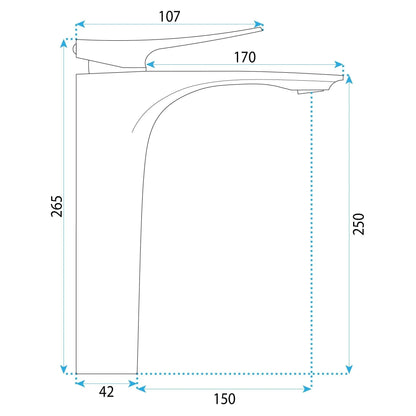 Waschbeckenarmatur PREMIUM Rea Vision Chrome High  12