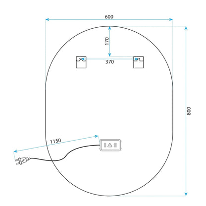 Spiegel LED EGG 60x80 cm  12