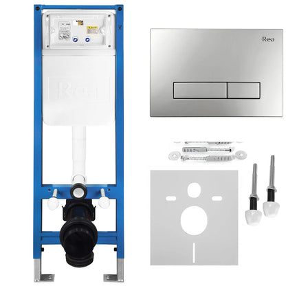 Unterputz-WC-Gestell Set Slim 024N Mit Satin HD Drückerplatte 12