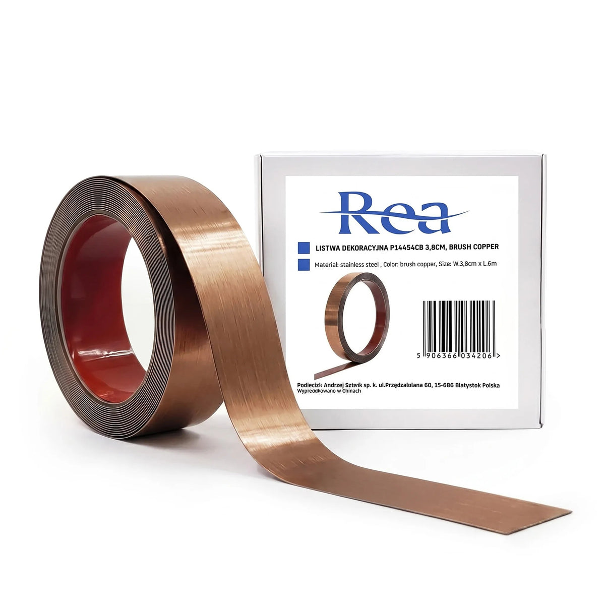 Selbstklebende Zierleiste Rea P14454CB 3,8cm Brush Copper 12