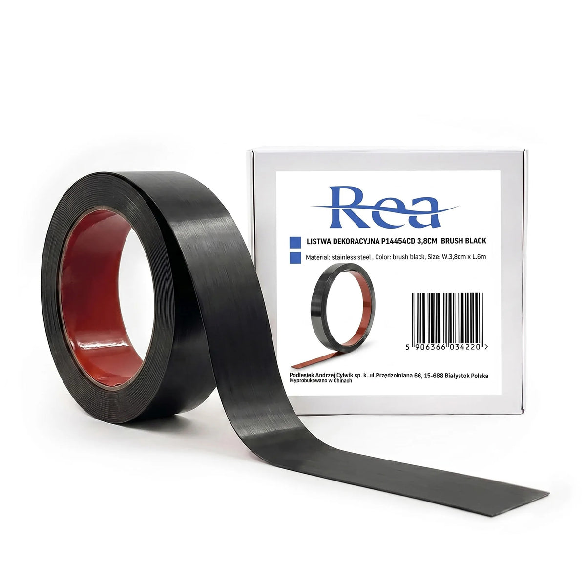 Selbstklebende Zierleiste Rea P14454CD 3,8cm Brush Black 12