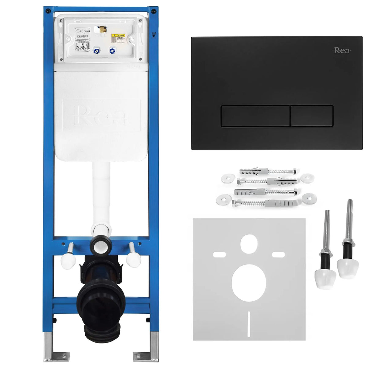 Unterputz-WC-Gestell Set Slim 024N Mit Black HD Drückerplatte 12