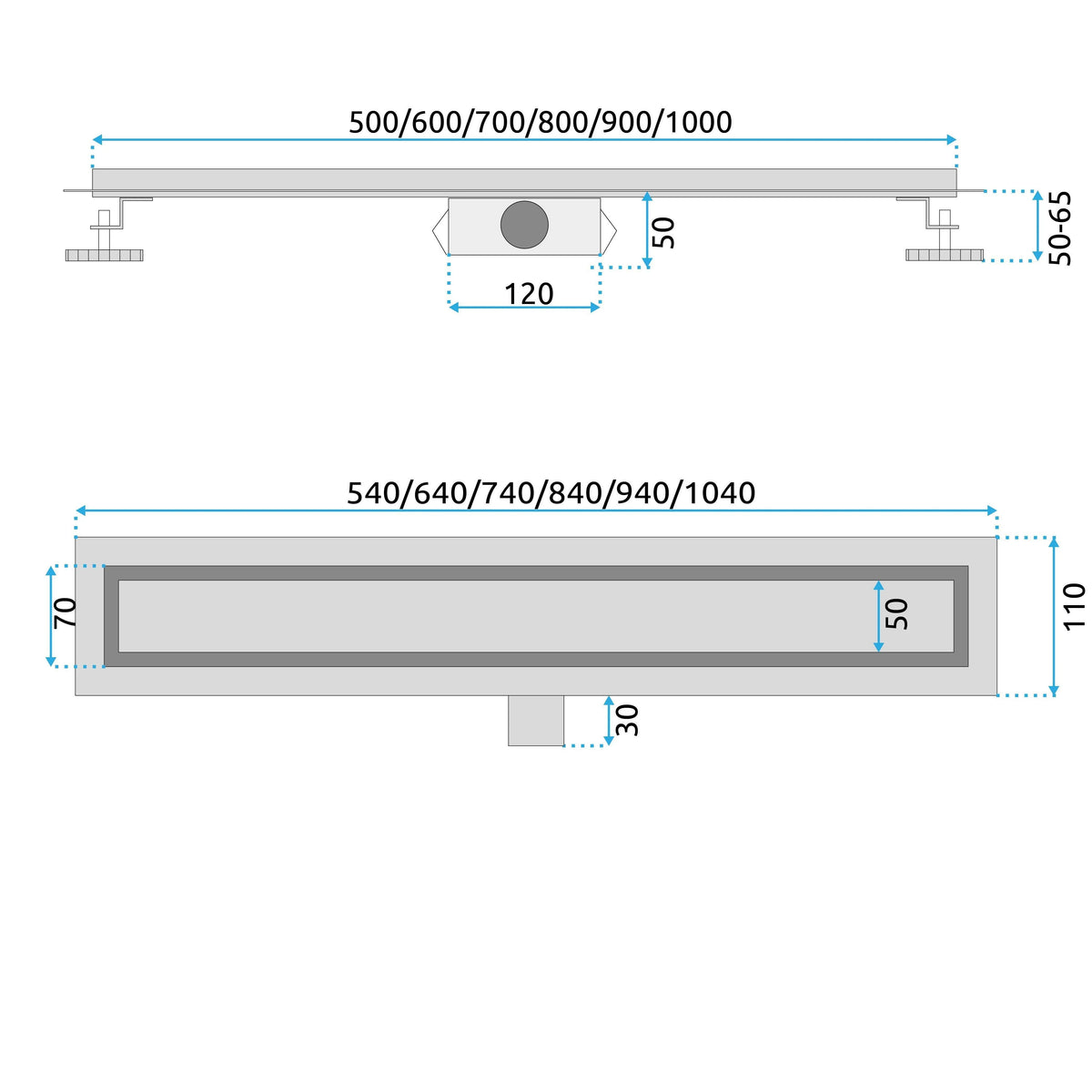 Duschrinne Rea Neox Titan 60 12
