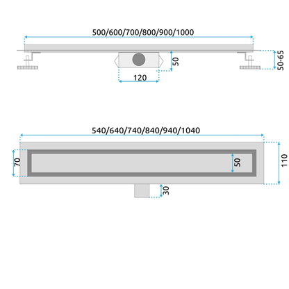 Duschrinne Rea Neox Titan 60 12