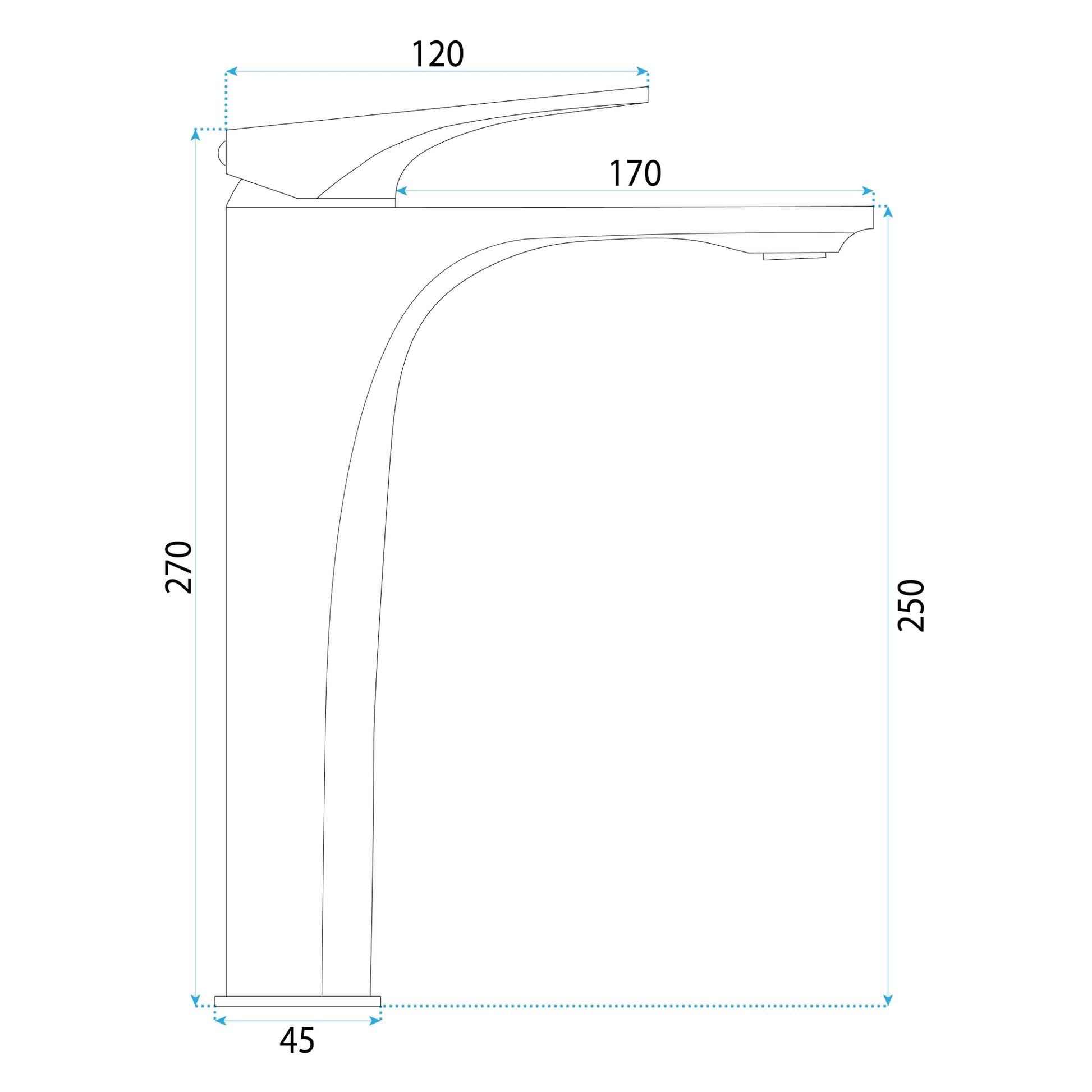 Waschbeckenarmatur Rea Joe Brush Gold High  6