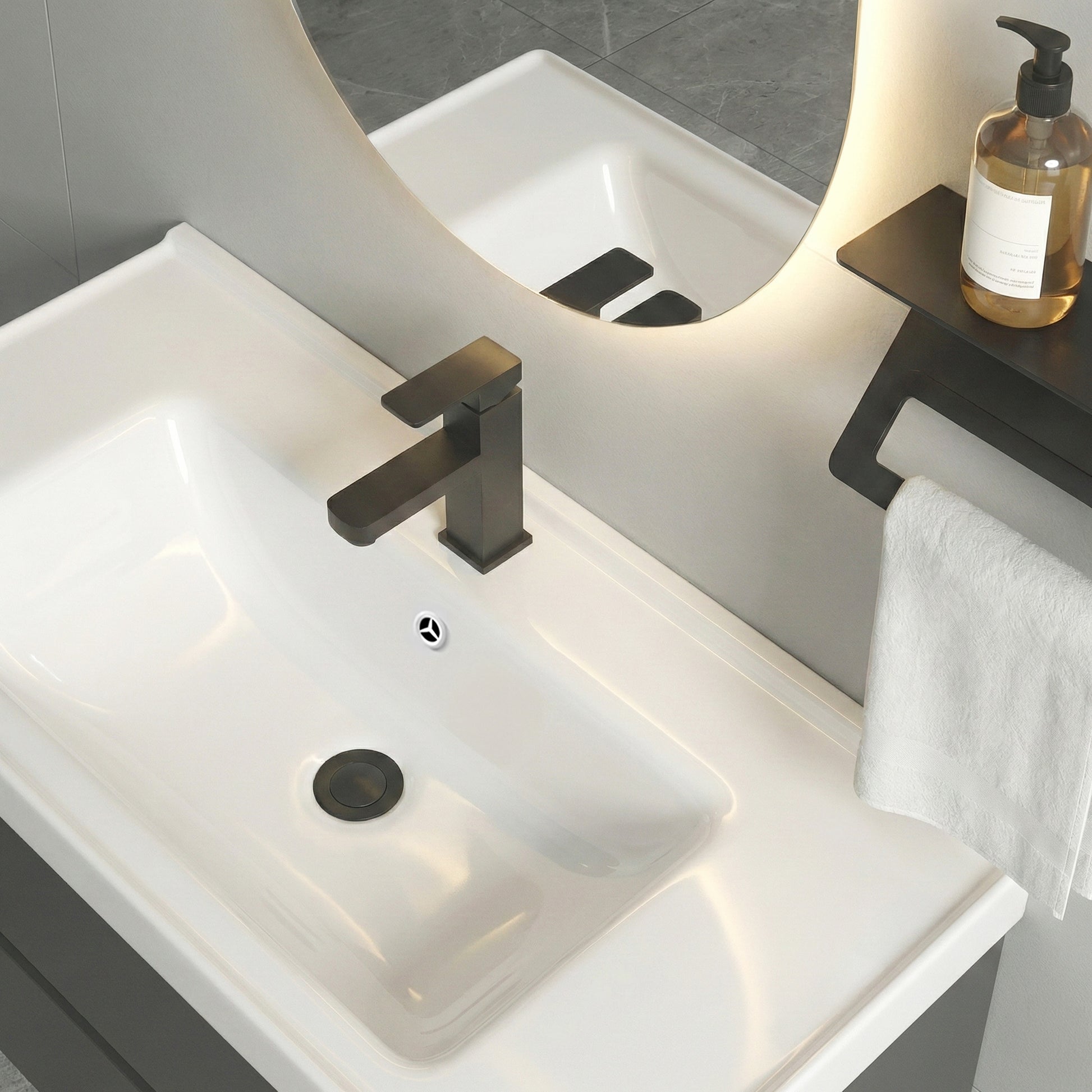 Badezimmermöbel-Set mit Waschbecken Toledo 60cm Grey  4