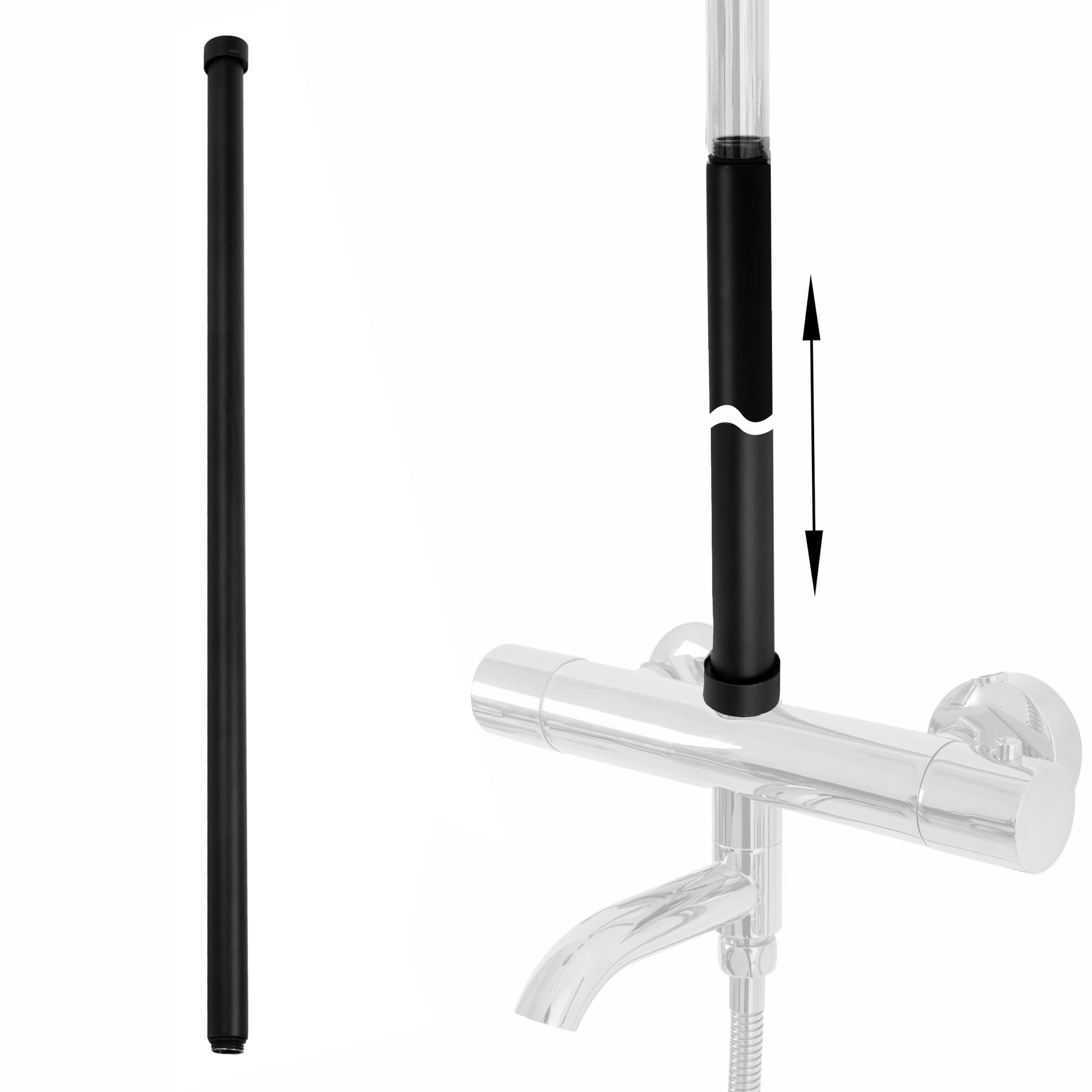 Verlängerung Für Bade-duschgarnitur Black 60cm  1