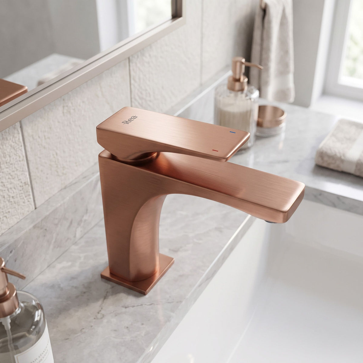 Waschbeckenarmatur PREMIUM Rea Joe Brush Copper Low 4
