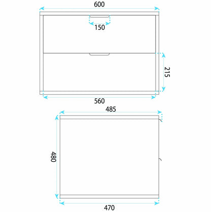 Waschtischunterschrank Rea Mono 60cm Brown  13
