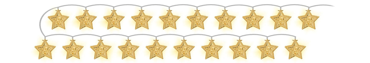 Weihnachtsbaum Lichterkette LED Gold Stars 13