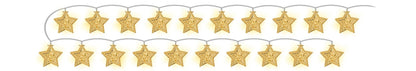 Weihnachtsbaum Lichterkette LED Gold Stars 13