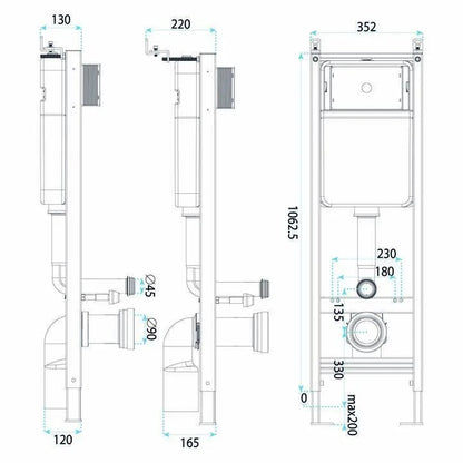 Unterputz-WC-Gestell Set Slim 024N Mit Titan J Drückerplatte 13
