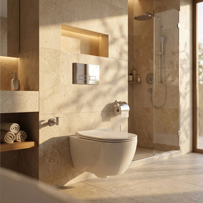 Unterputz-WC-Gestell Set Slim 024N Mit Chrome HD Drückerplatte 14