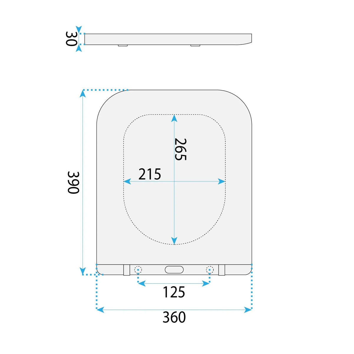 Wand-WC-Becken Rea Cubik Mini Tornado 14