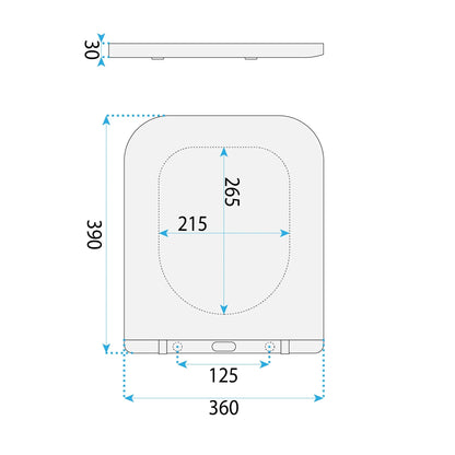 Wand-WC-Becken Rea Cubik Mini Tornado 14