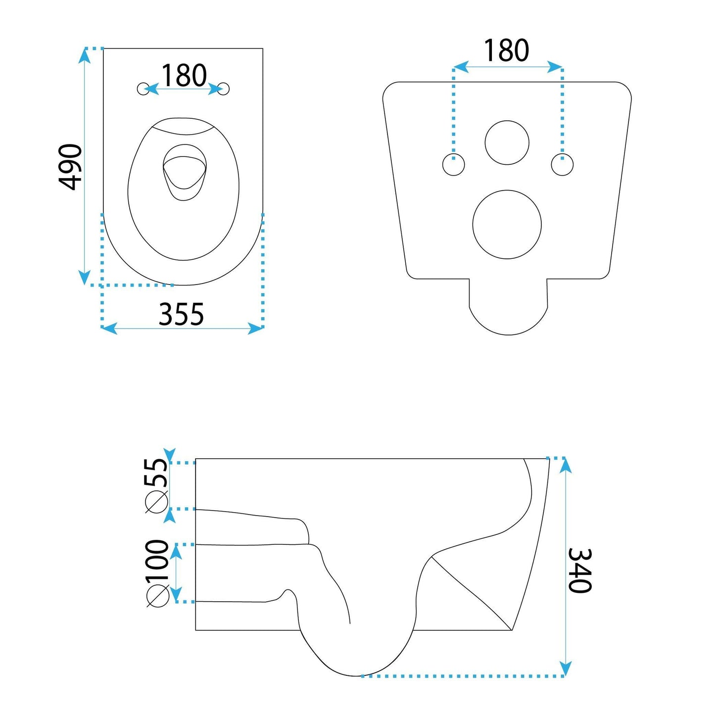 Wc Schüssel Randlos Rea Gustavo Rimless  9
