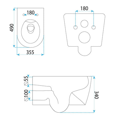 Wc Schüssel Randlos Rea Gustavo Rimless  9