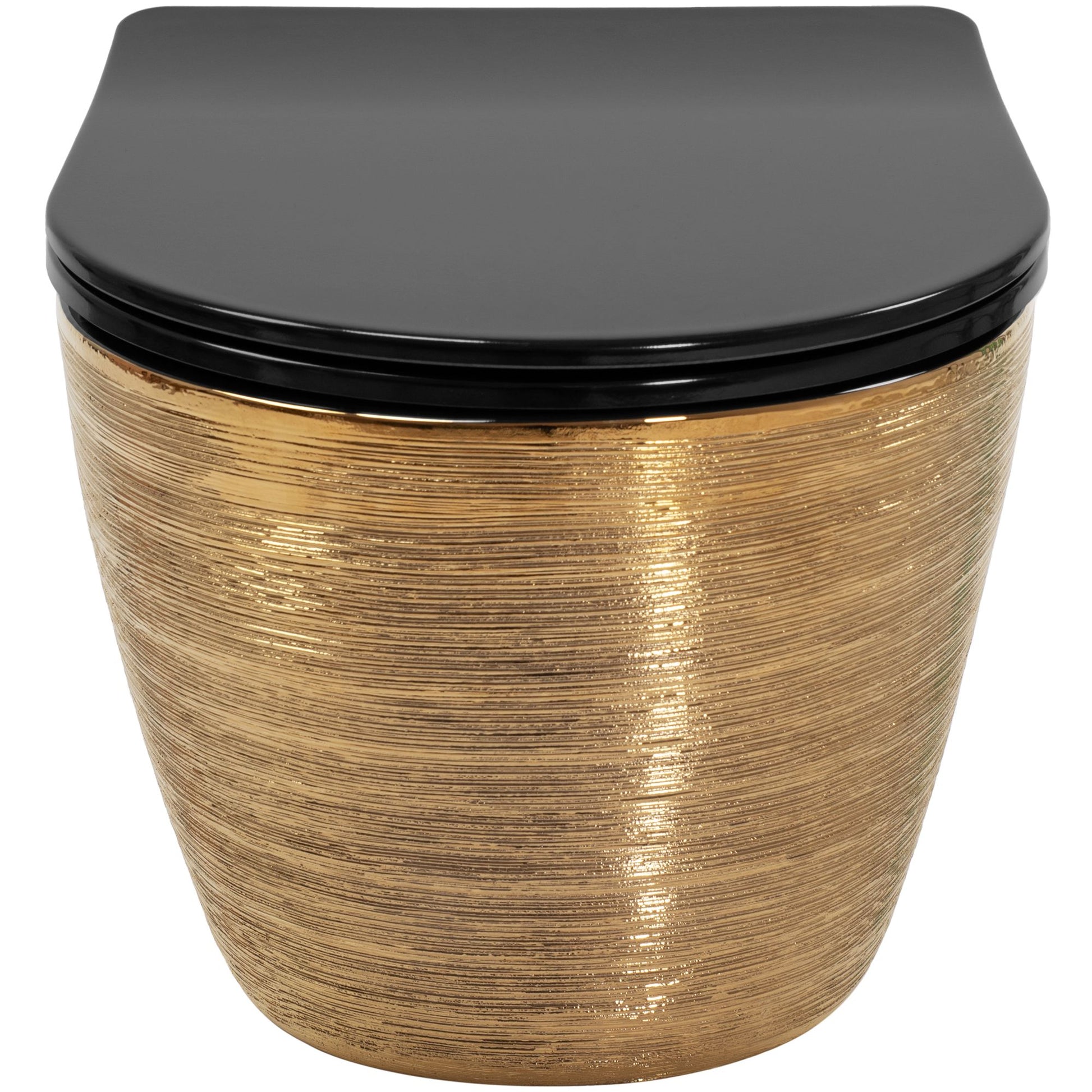 WC Schüssel Randlos Carlo Flat Brush Gold  2