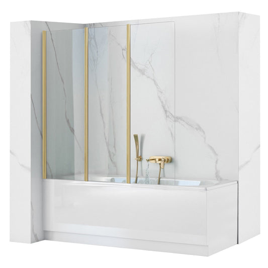 Badewanneaufsatz klappbar Rea Agat-3 120 BRUSH GOLD 1