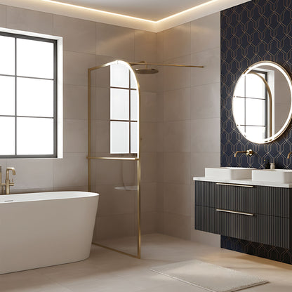 Duschwand Rea Sky Brush Gold 120  5