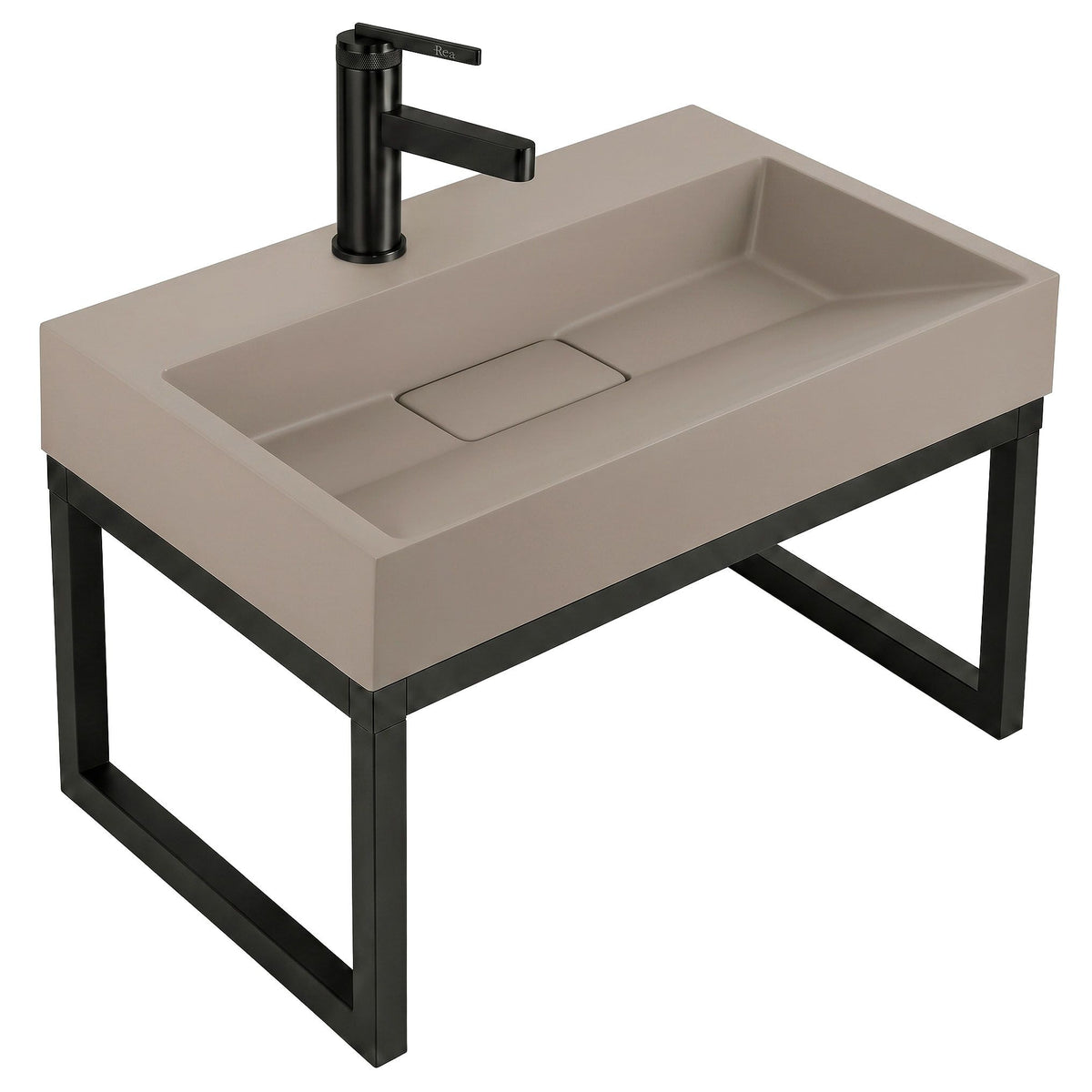 Waschbecken Konglomerat Rea GOYA TAUPE 50CM +Waschtischplatte 1