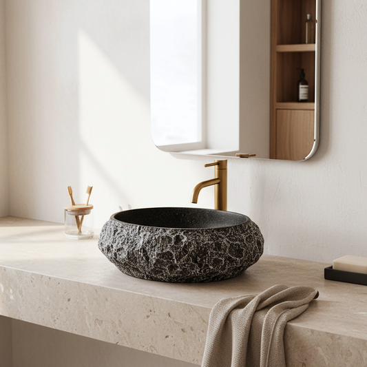 Aufsatzwaschbecken Rea Mika Gabro Black  1