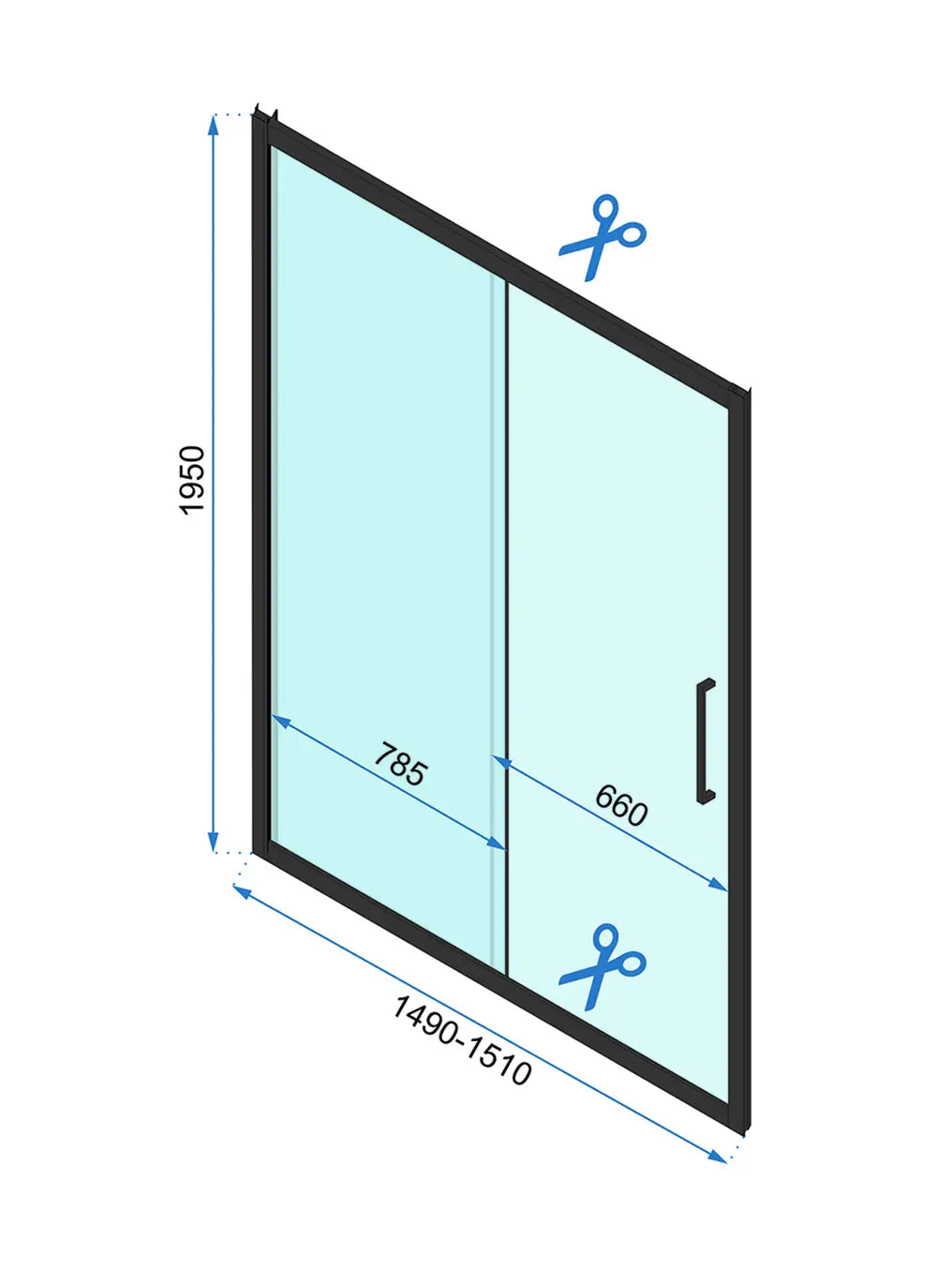 Duschtür Rea Rapid Slide 150 Gold Brush  8